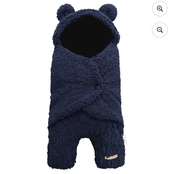 Navy Blue Winter Baby Swaddle - Picture 1 of 12